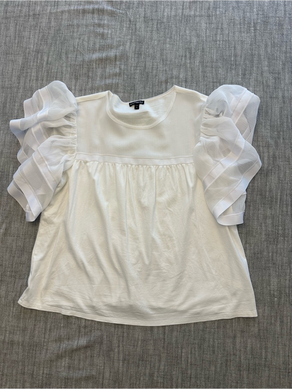 Express White Puff Sleeve Blouse
